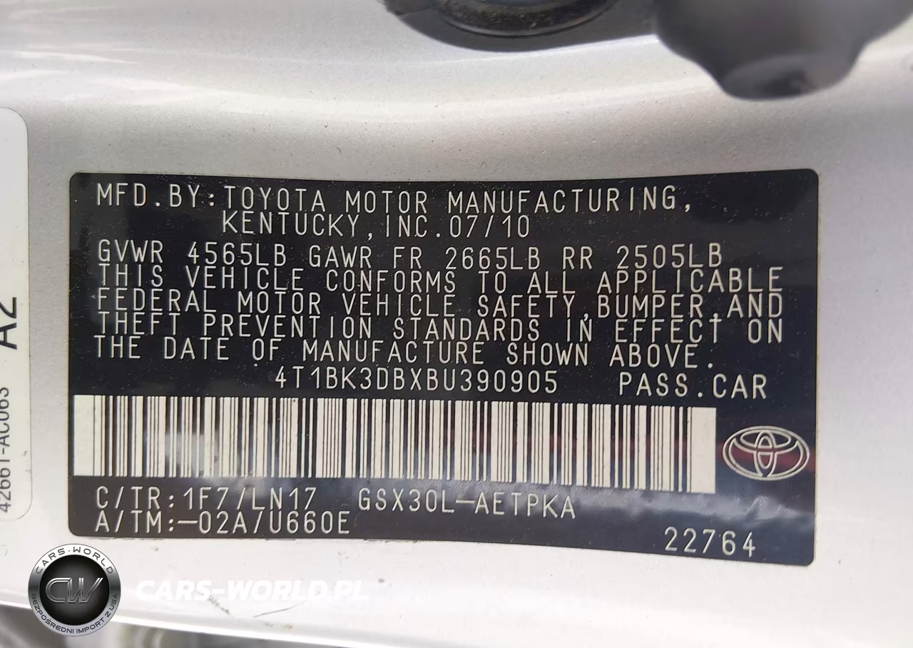 2011 Toyota Avalon Limited VIN:4T1BK3DBXBU390905 - 9