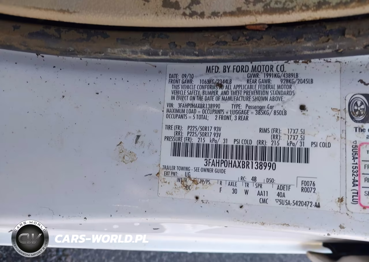 2011 Ford Fusion Se VIN:3FAHP0HAXBR138990 - 9