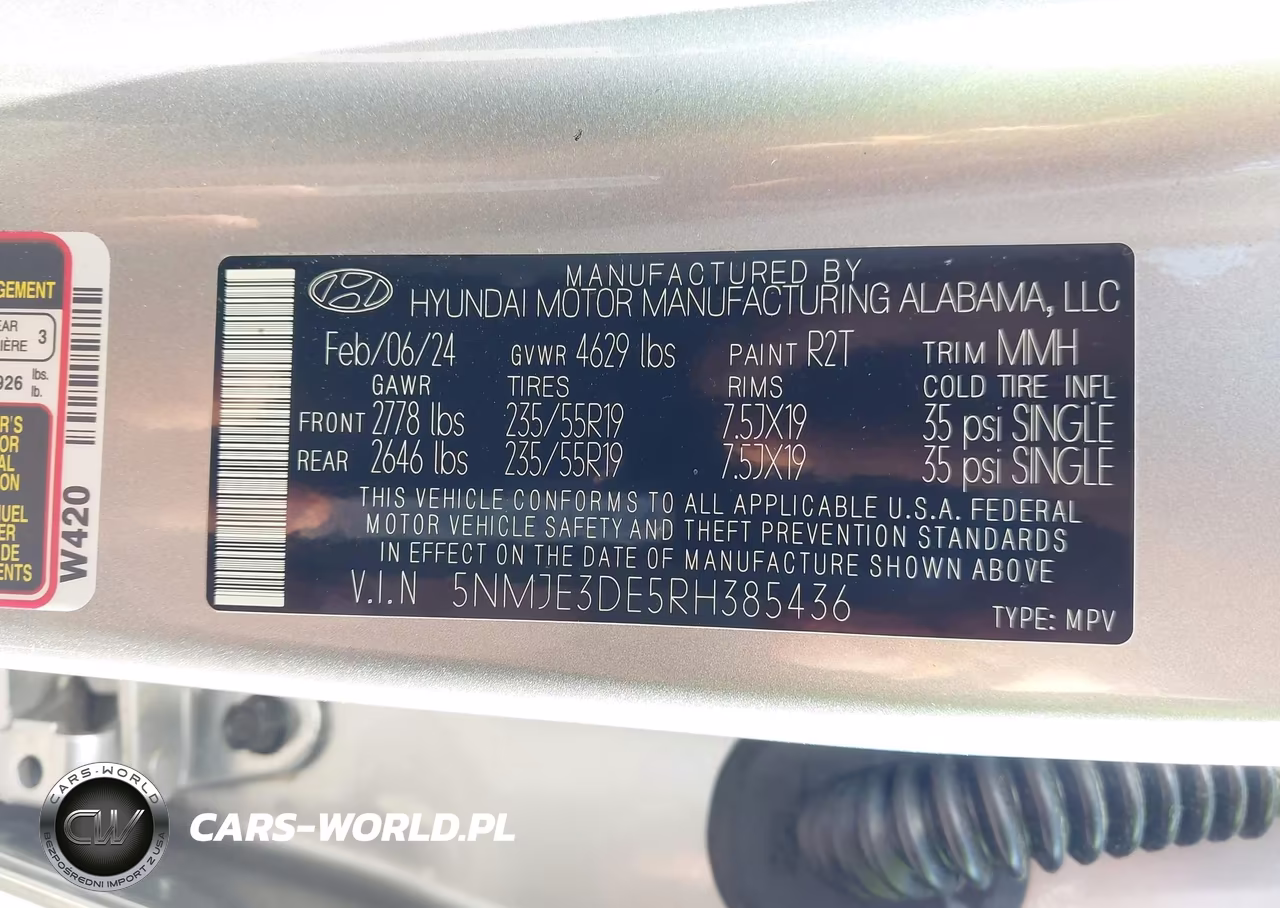 2024 Hyundai Tucson Limited VIN:5NMJE3DE5RH385436 - 9