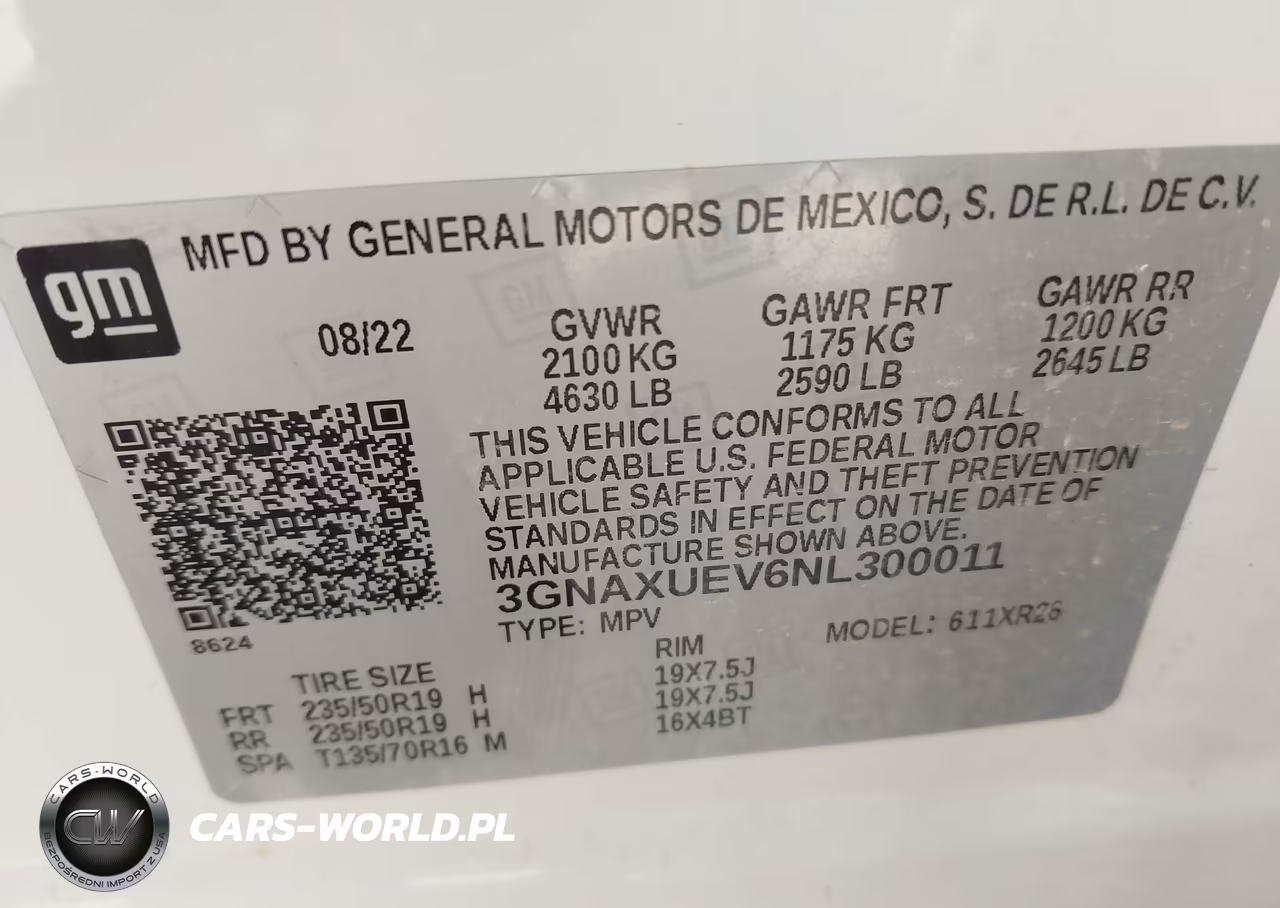 2022 Chevrolet Equinox Awd Lt VIN:3GNAXUEV6NL300011 - 9