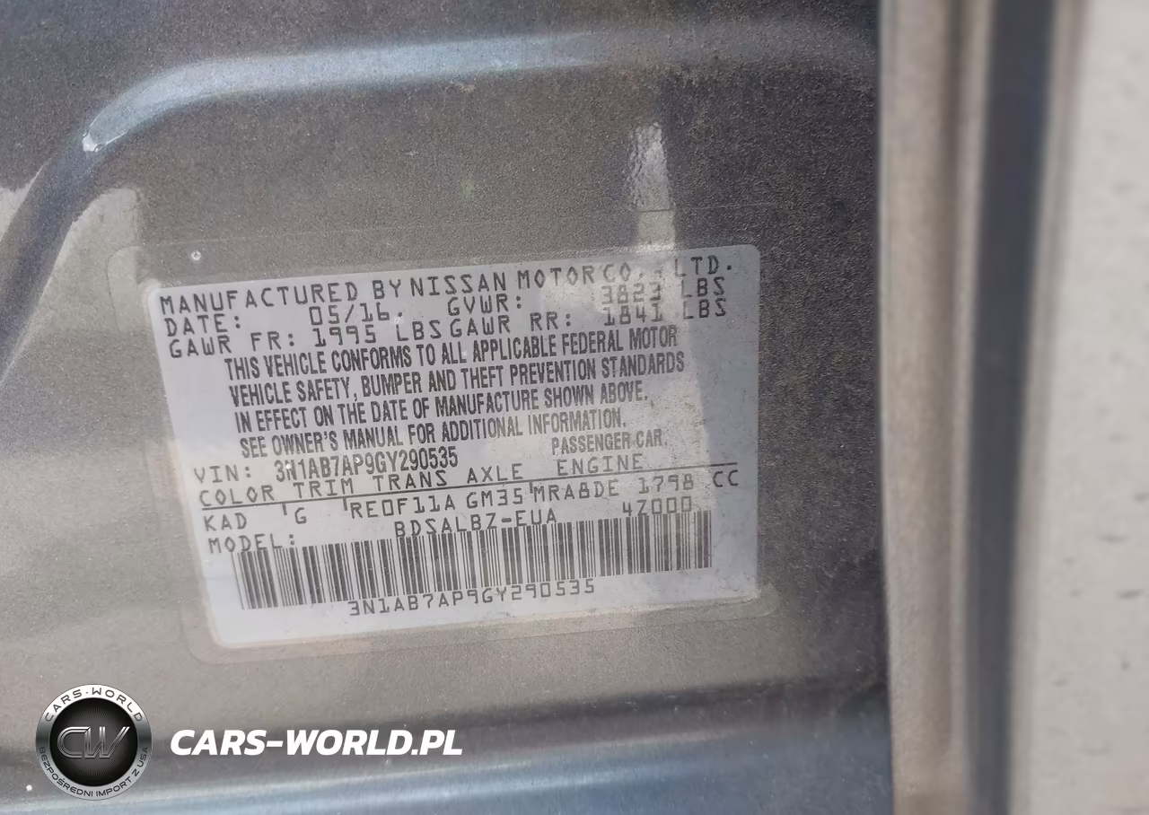 2016 Nissan Sentra S VIN:3N1AB7AP9GY290535 - 9