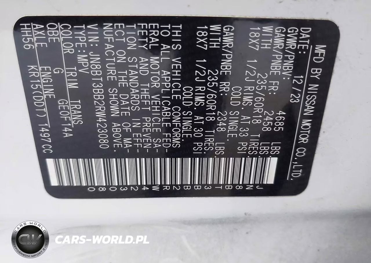 2024 Nissan Rogue Sv Intelligent Awd VIN:JN8BT3BB2RW423080 - 9