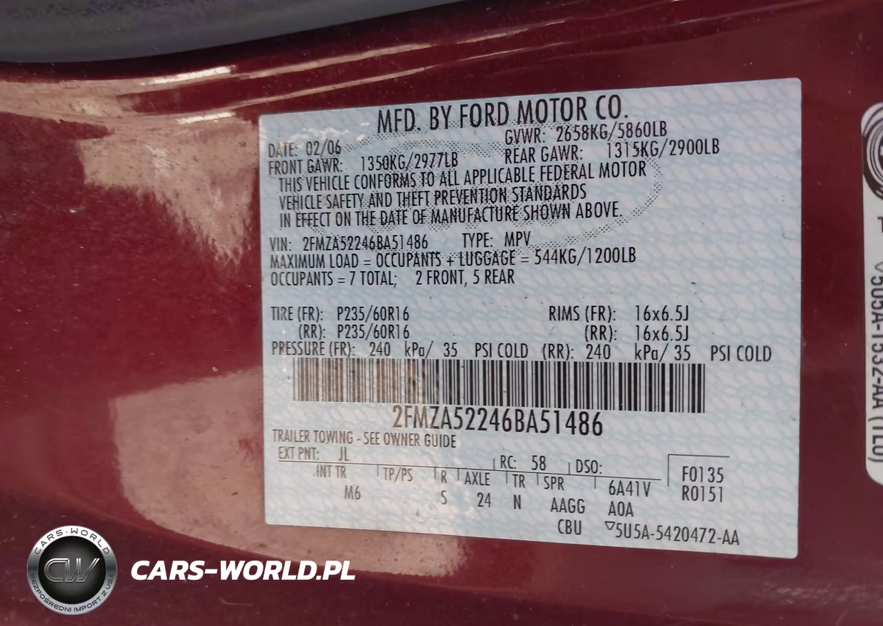 2006 Ford Freestar Sel VIN:2FMZA52246BA51486 - 9
