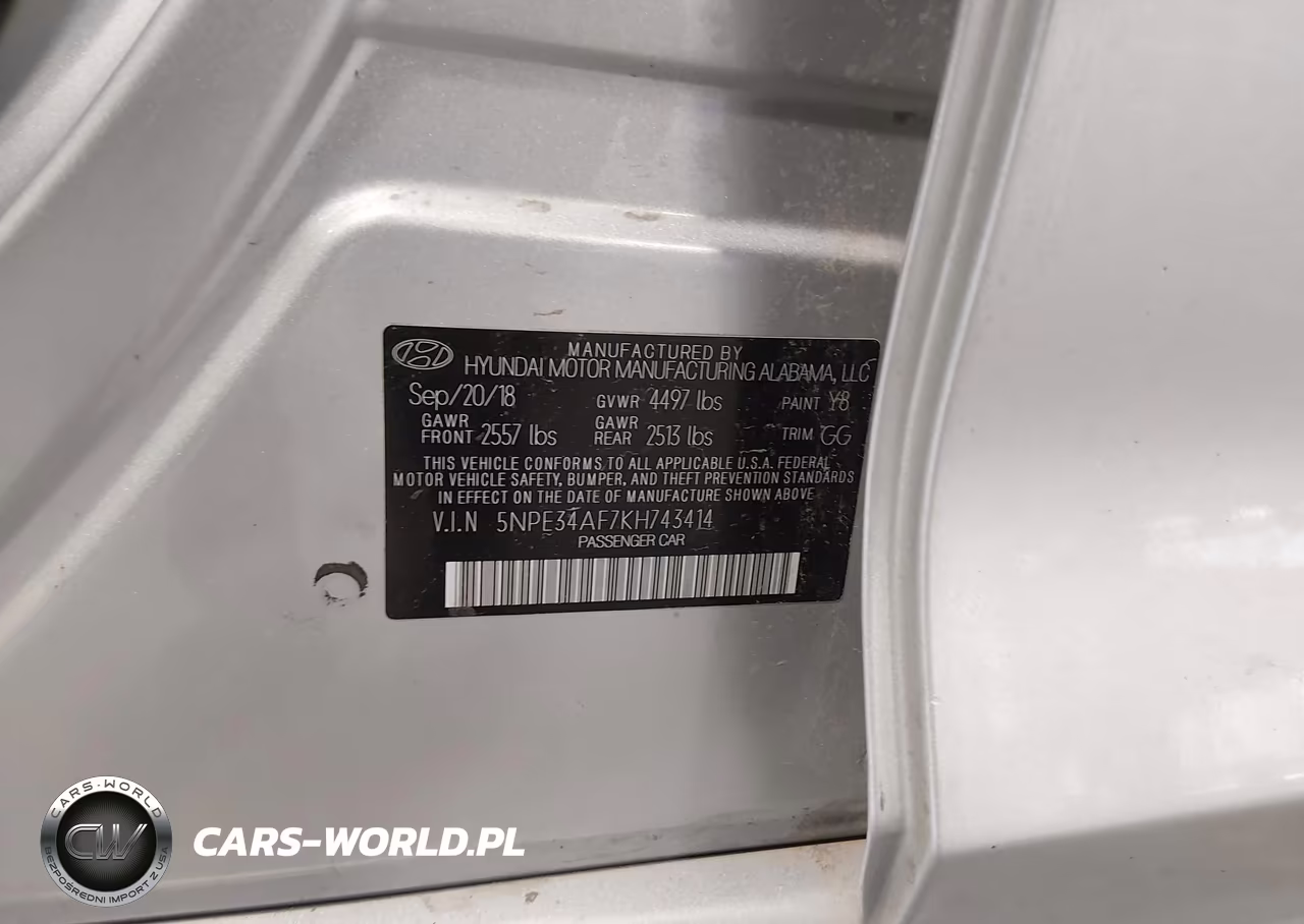 2019 Hyundai Sonata Sel VIN:5NPE34AF7KH743414 - 9