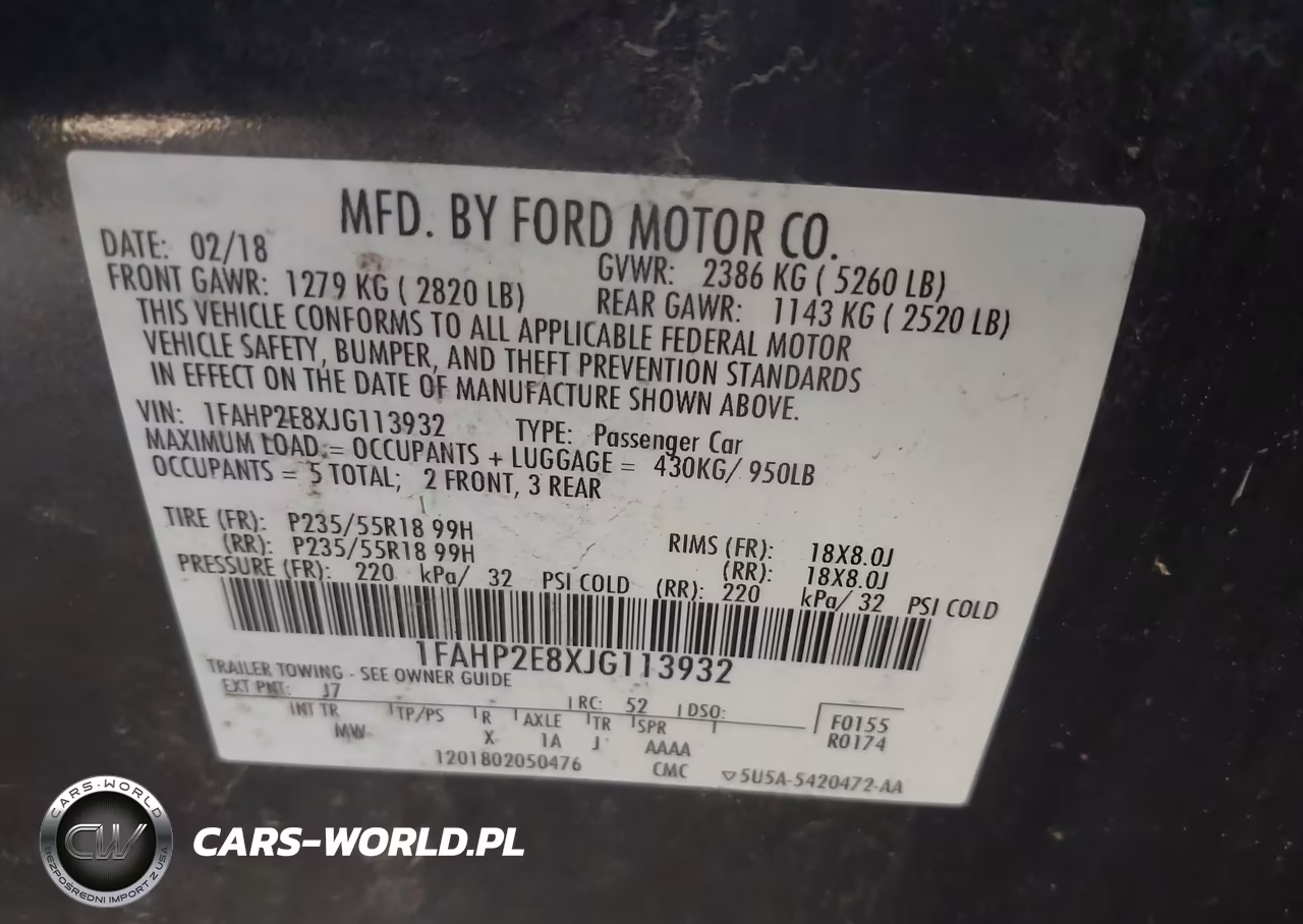 2018 Ford Taurus Sel VIN:1FAHP2E8XJG113932 - 9