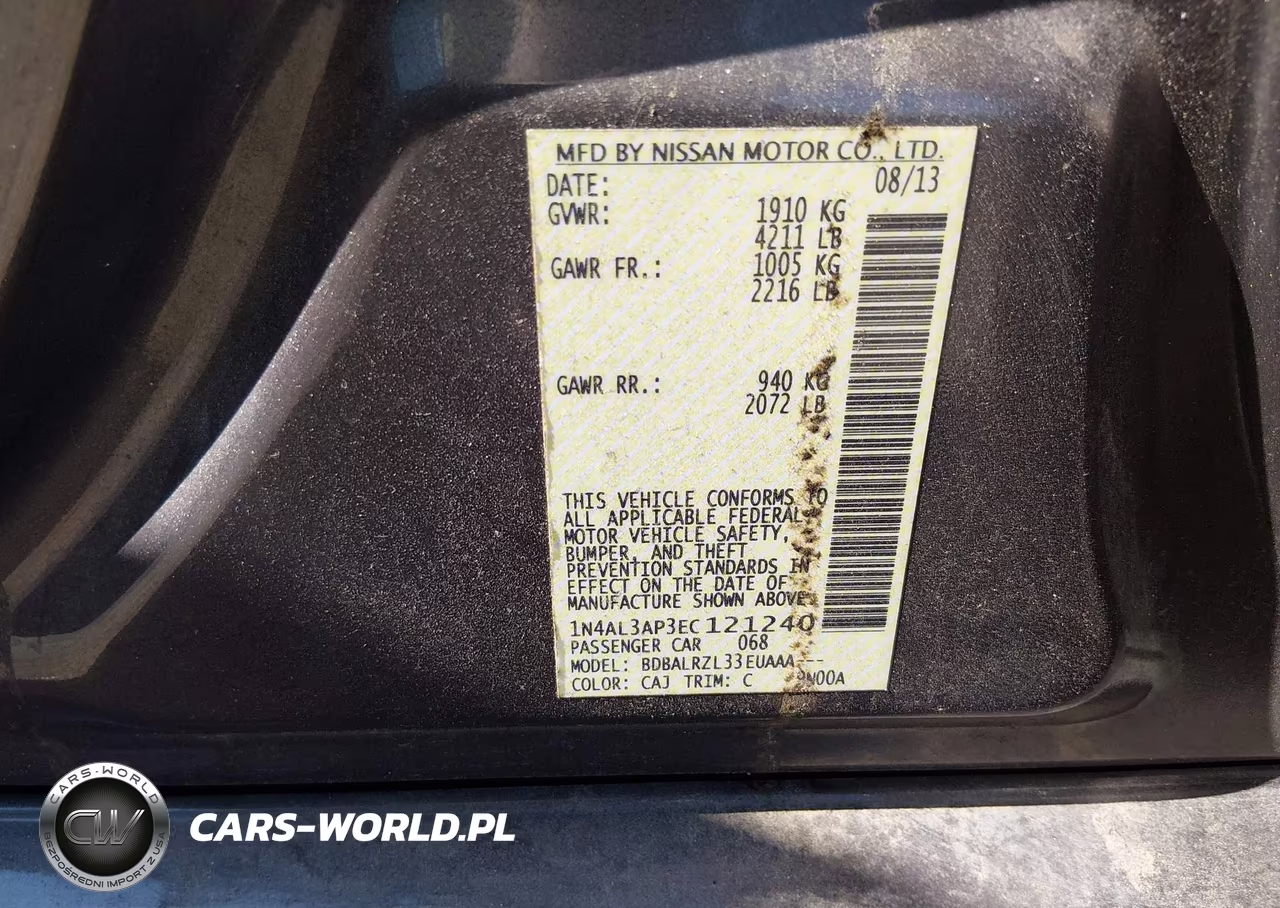 2014 Nissan Altima 2.5 S VIN:1N4AL3AP3EC121240 - 9