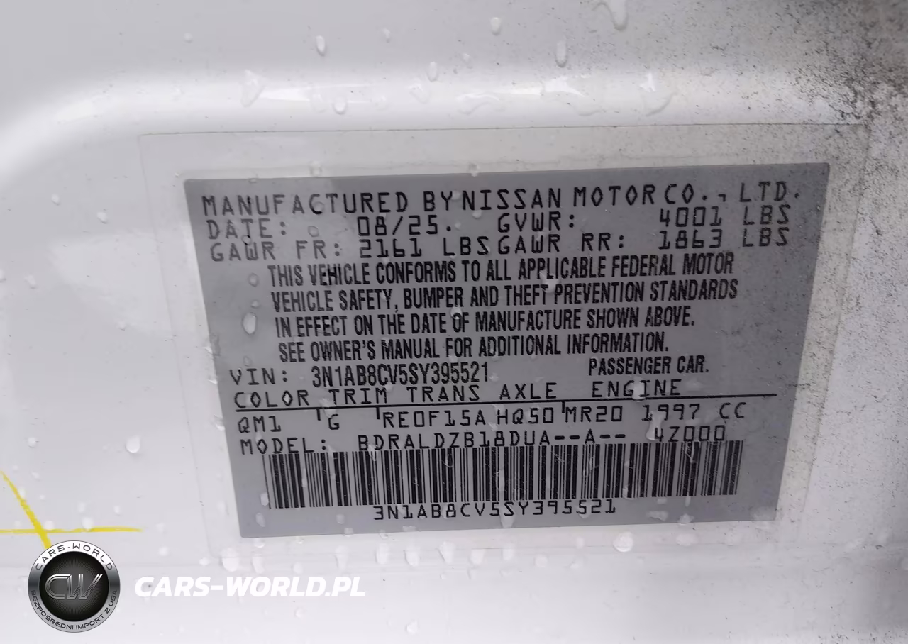 2025 Nissan Sentra Sv VIN:3N1AB8CV5SY395521 - 9
