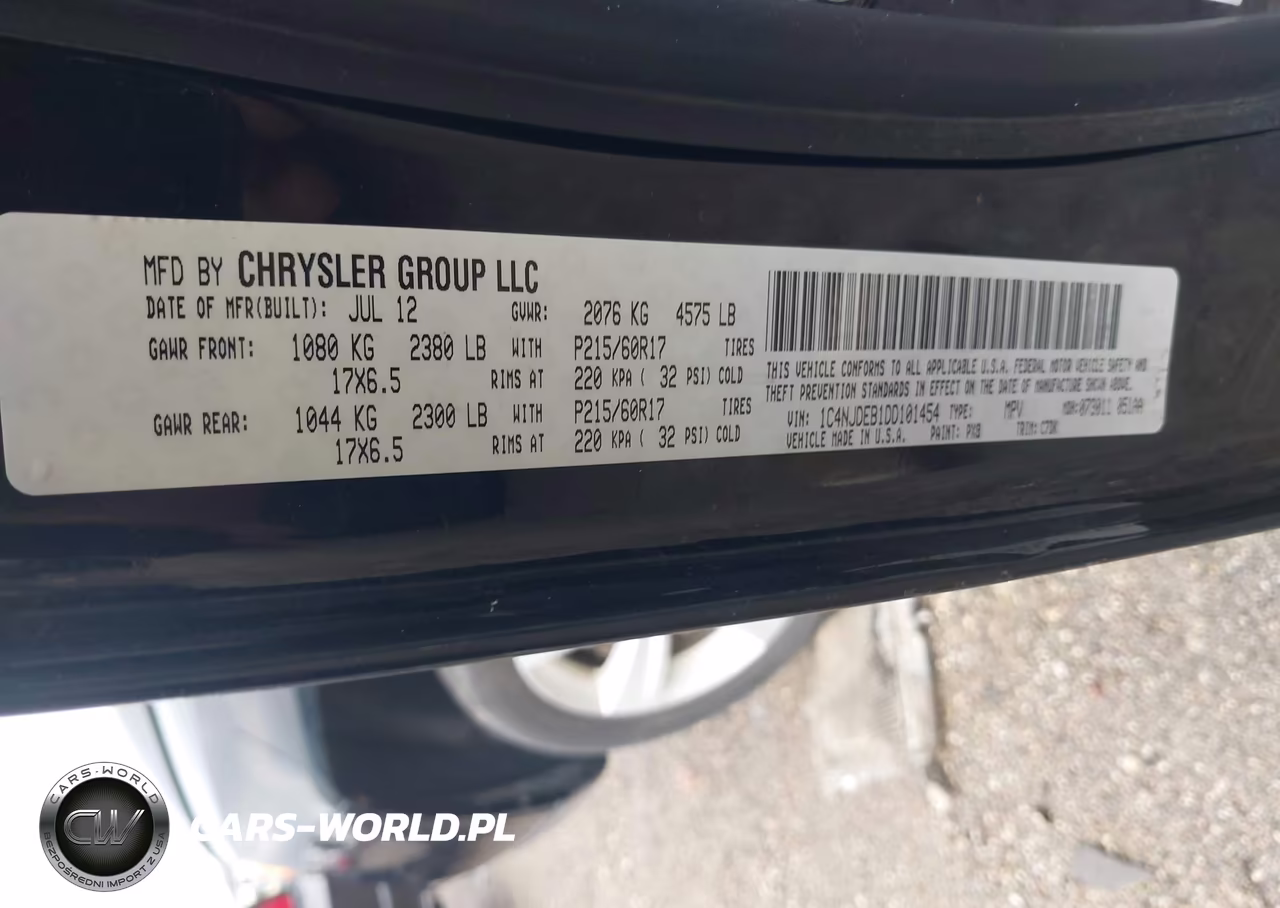 2013 Jeep Compass Latitude VIN:1C4NJDEB1DD101454 - 9