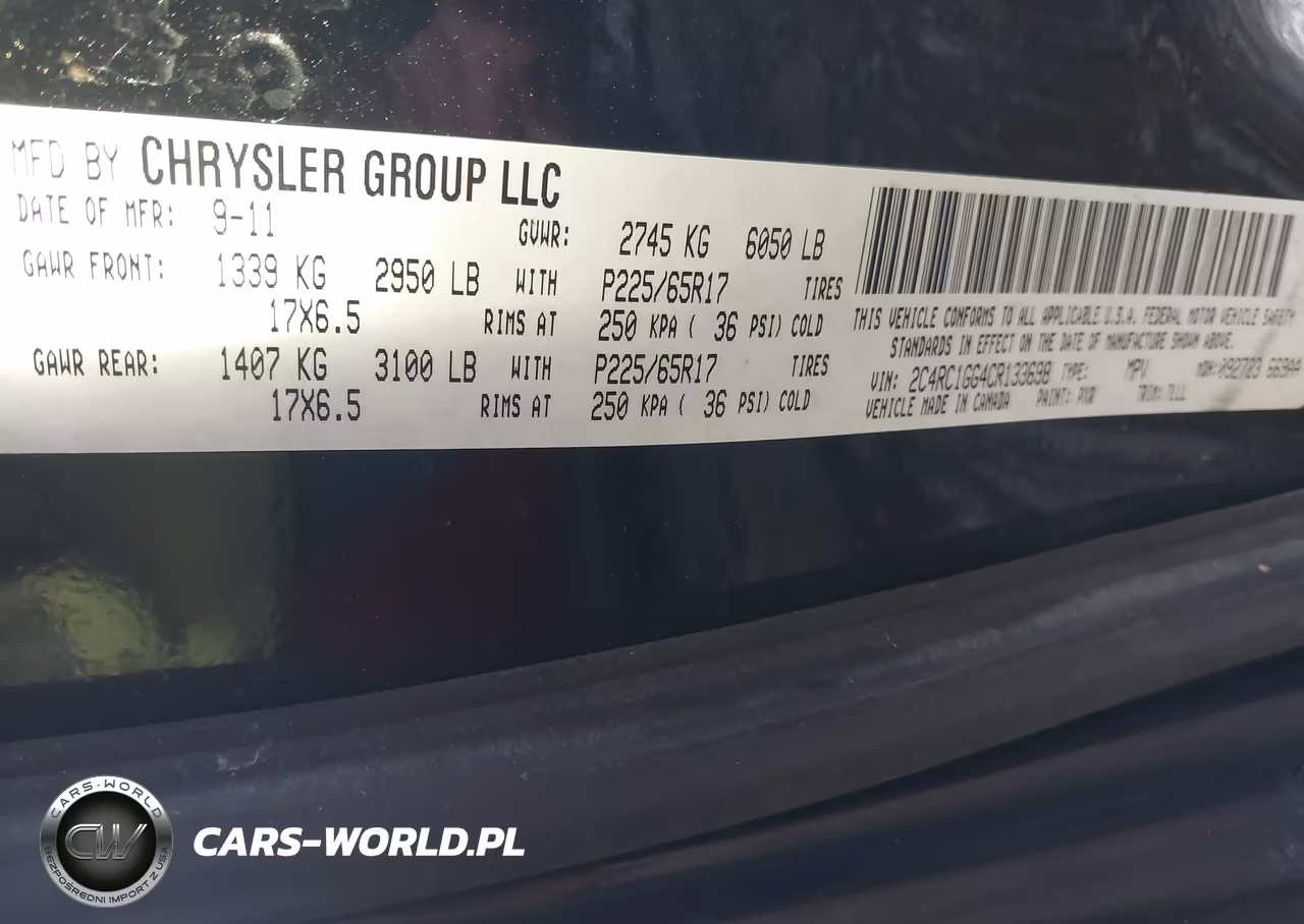 2012 Chrysler Town & Country Limited VIN:2C4RC1GG4CR133698 - 9