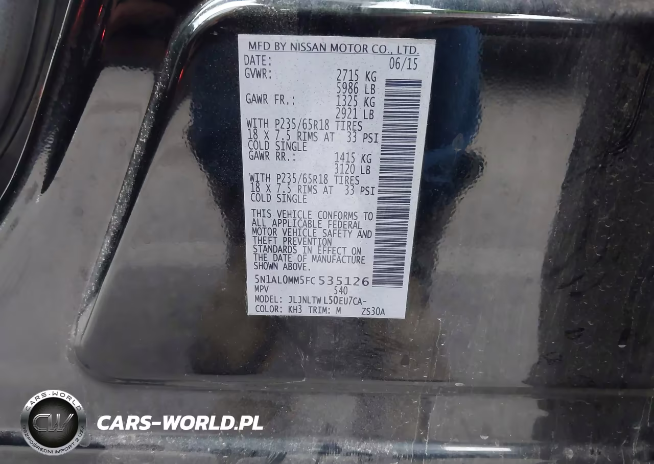 2015 Infiniti Qx60 VIN:5N1AL0MM5FC535126 - 9