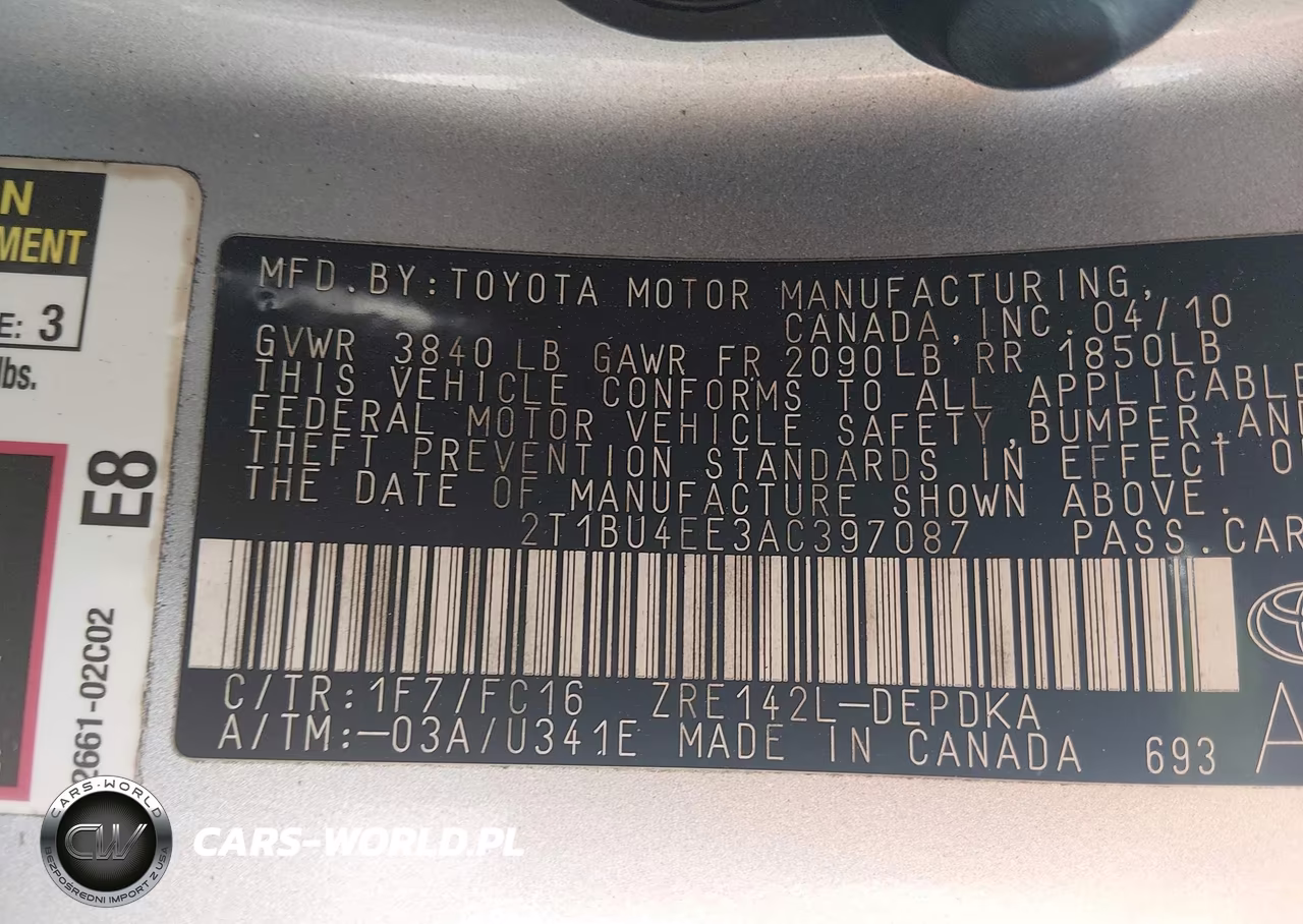 2010 Toyota Corolla Le VIN:2T1BU4EE3AC397087 - 9