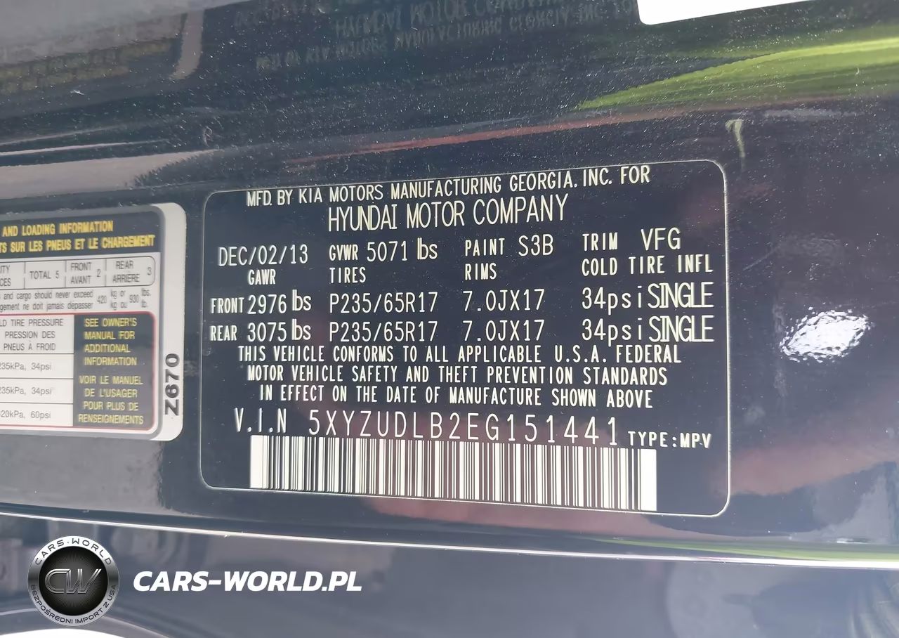 2014 Hyundai Santa Fe Sport 2.4L VIN:5XYZUDLB2EG151441 - 9