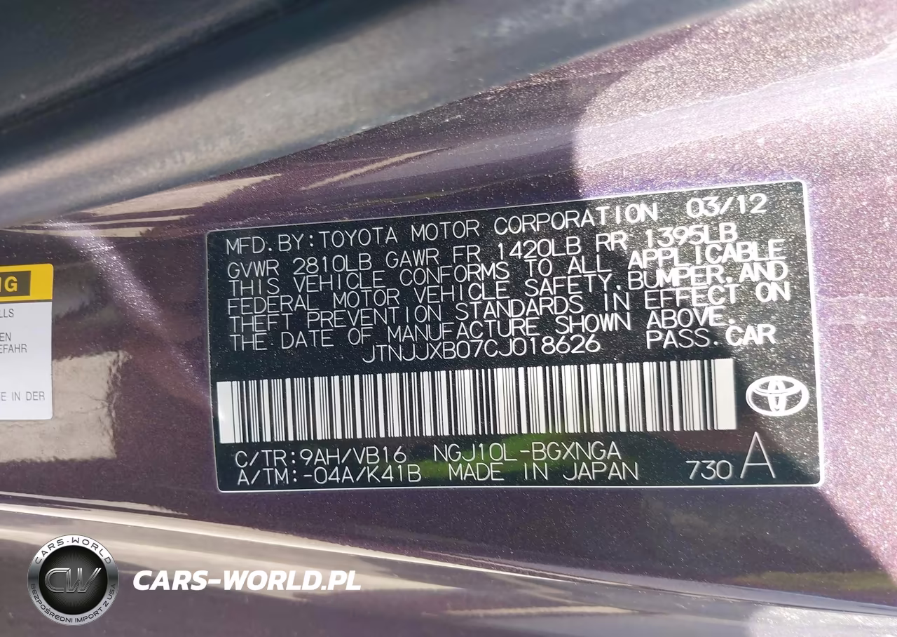 2012 Scion Iq VIN:JTNJJXB07CJ018626 - 9