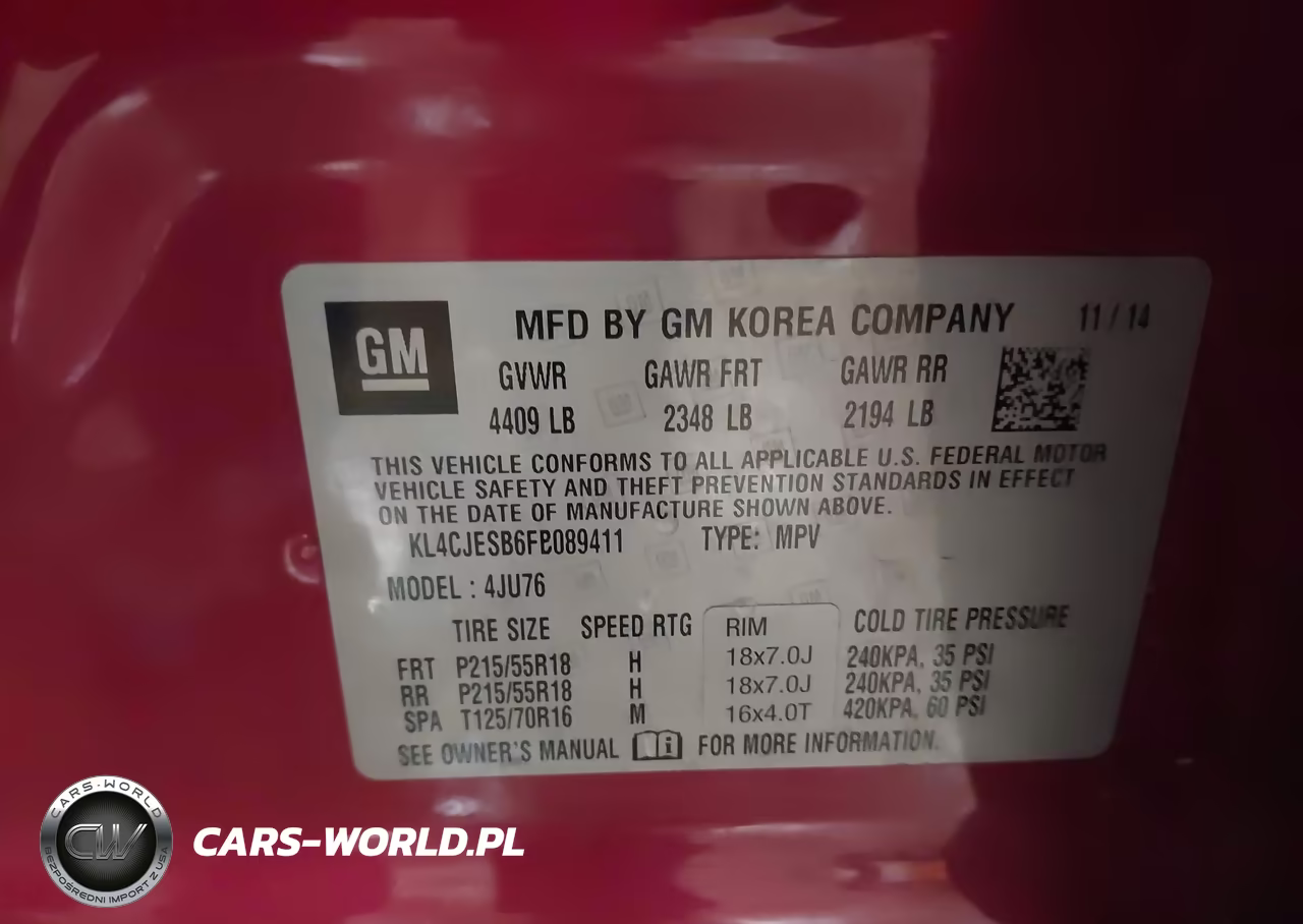2015 Buick Encore VIN:KL4CJESB6FB089411 - 9