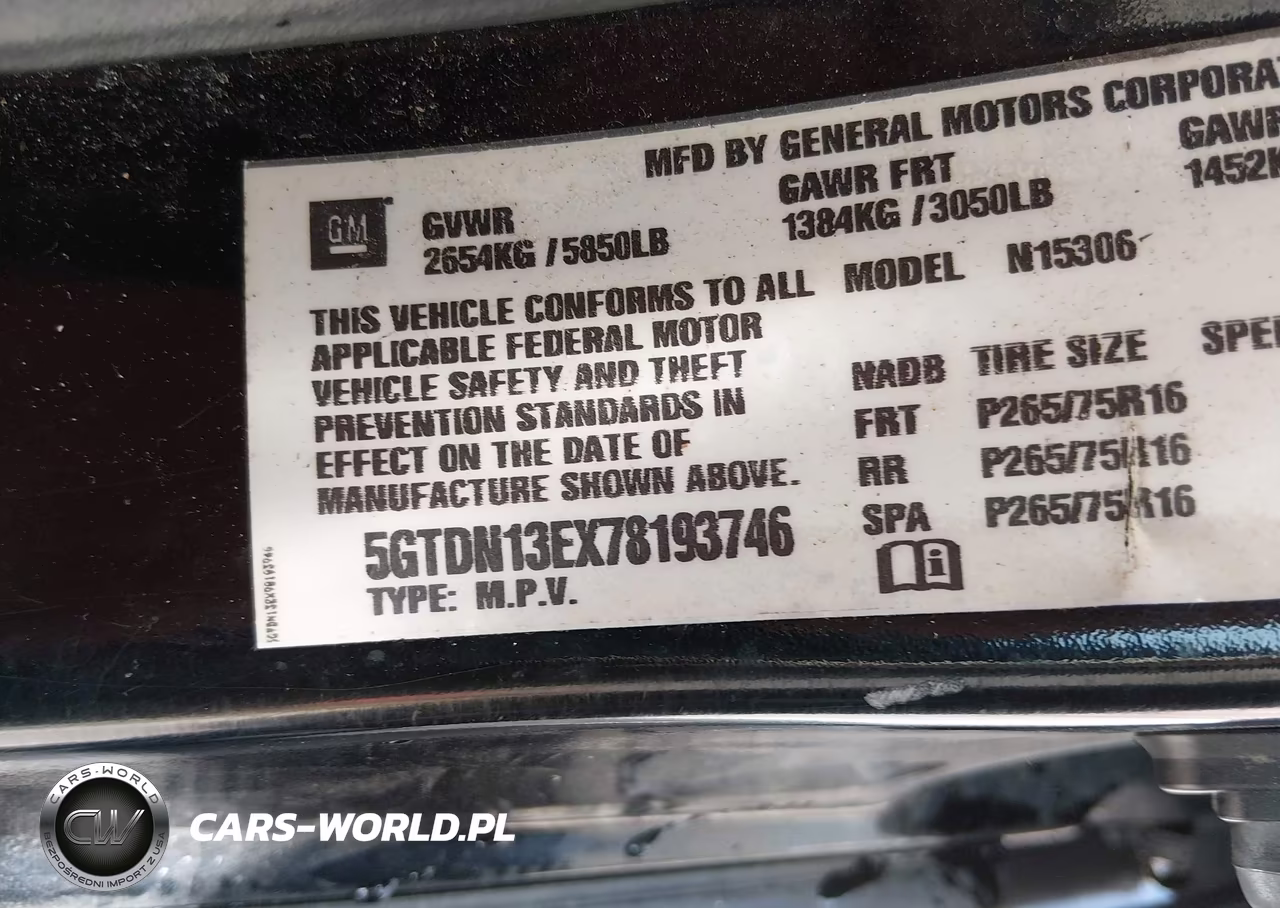 2007 Hummer H3 Suv VIN:5GTDN13EX78193746 - 9