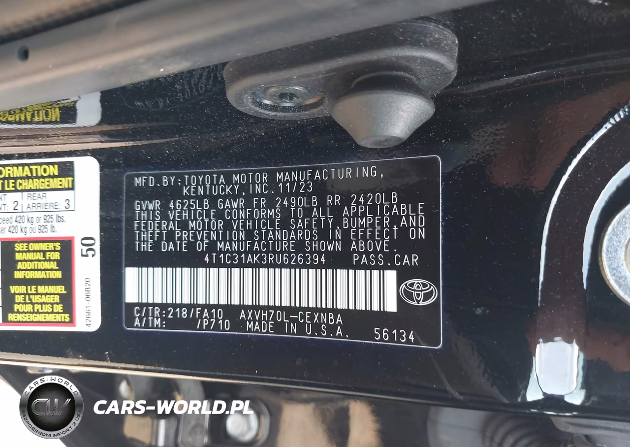 2024 Toyota Camry Hybrid Le VIN:4T1C31AK3RU626394 - 9