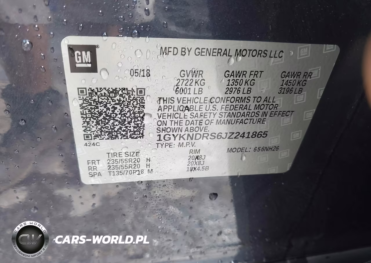 2018 Cadillac Xt5 Luxury VIN:1GYKNDRS6JZ241865 - 9