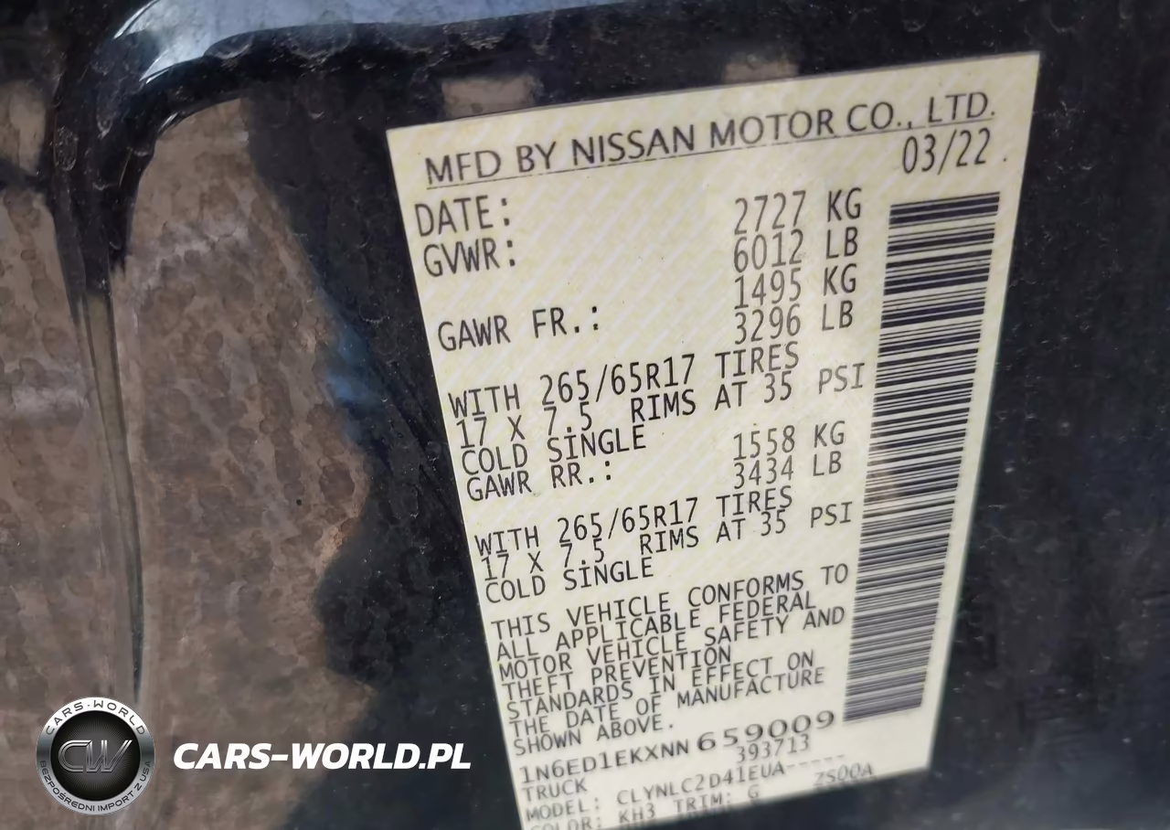 2022 Nissan Frontier Sv 4X4 VIN:1N6ED1EKXNN659009 - 9