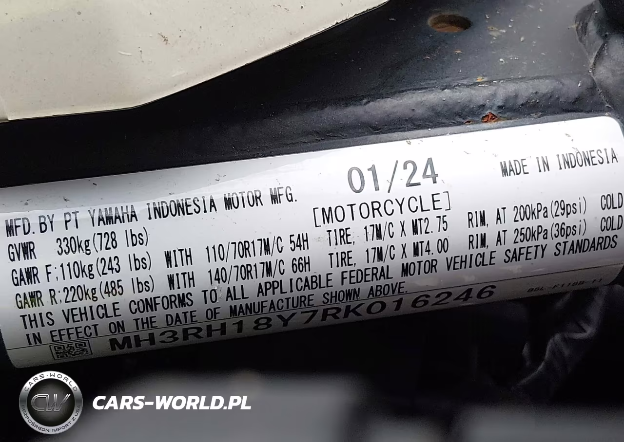 2024 Yamaha Yzfr3 A VIN:MH3RH18Y7RK016246 - 10
