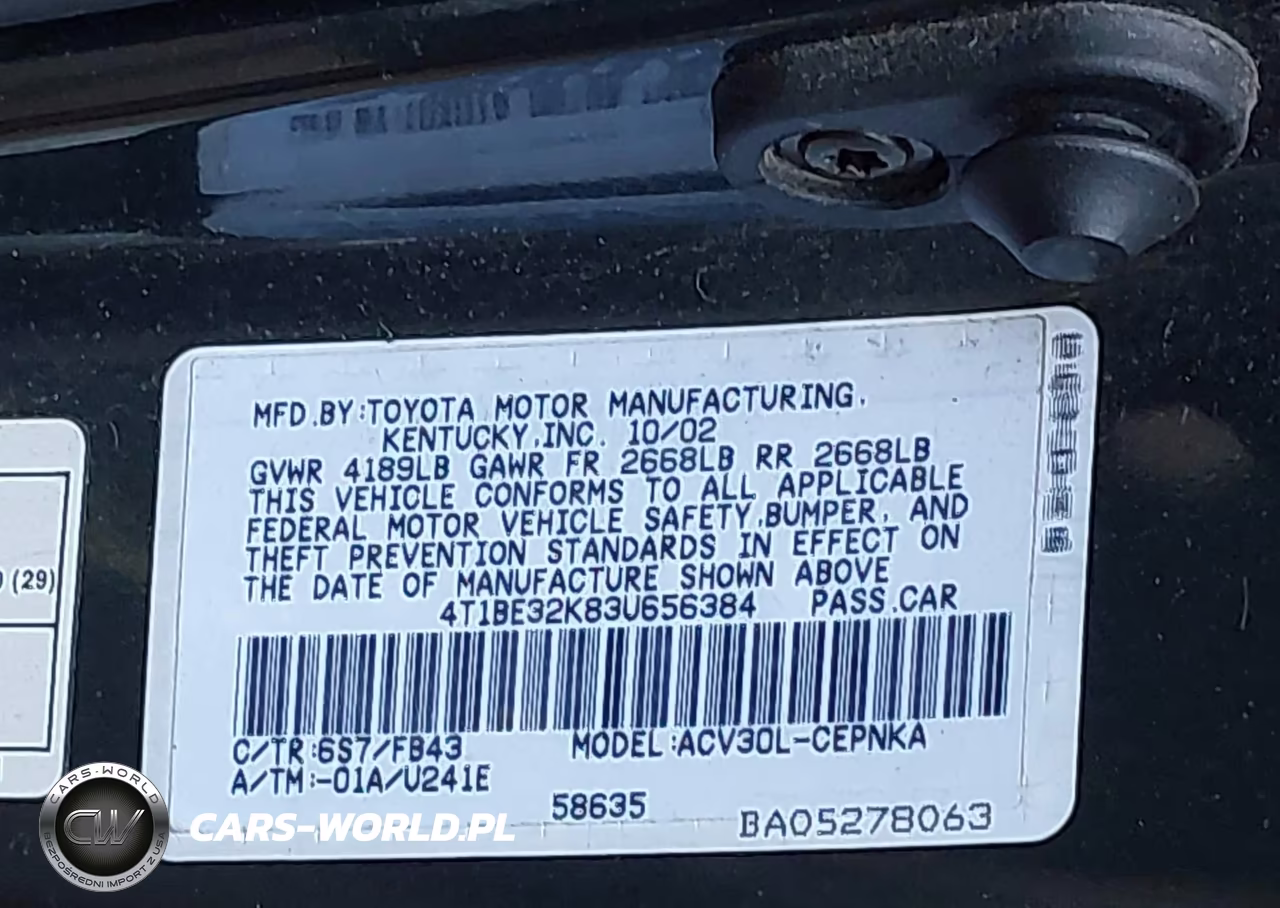 2003 Toyota Camry Le VIN:4T1BE32K83U656384 - 9