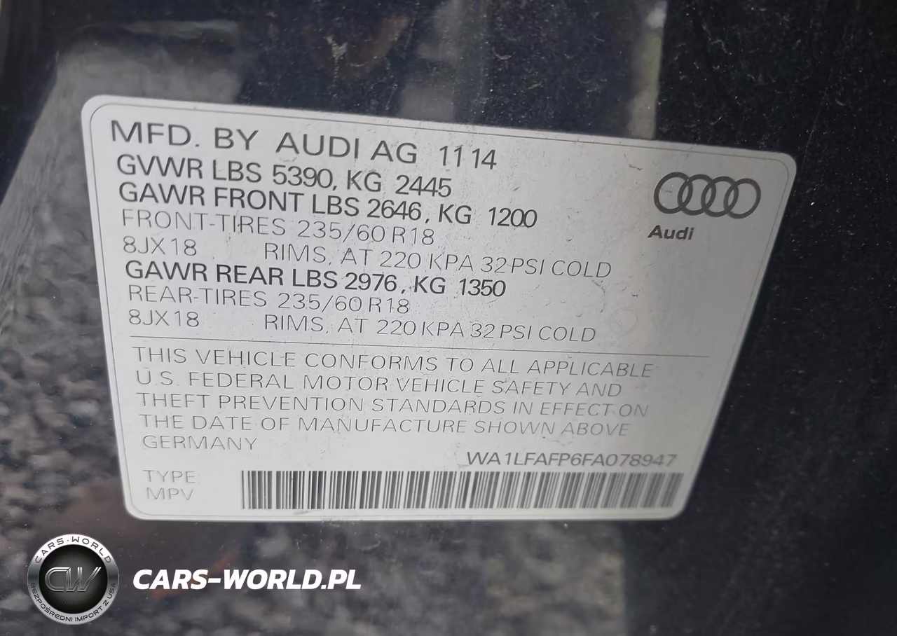 2015 Audi Q5 2.0T Premium VIN:WA1LFAFP6FA078947 - 9