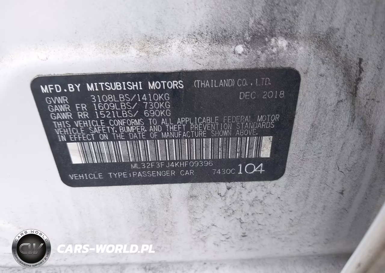 2019 Mitsubishi Mirage G4 Es VIN:ML32F3FJ4KHF09396 - 9