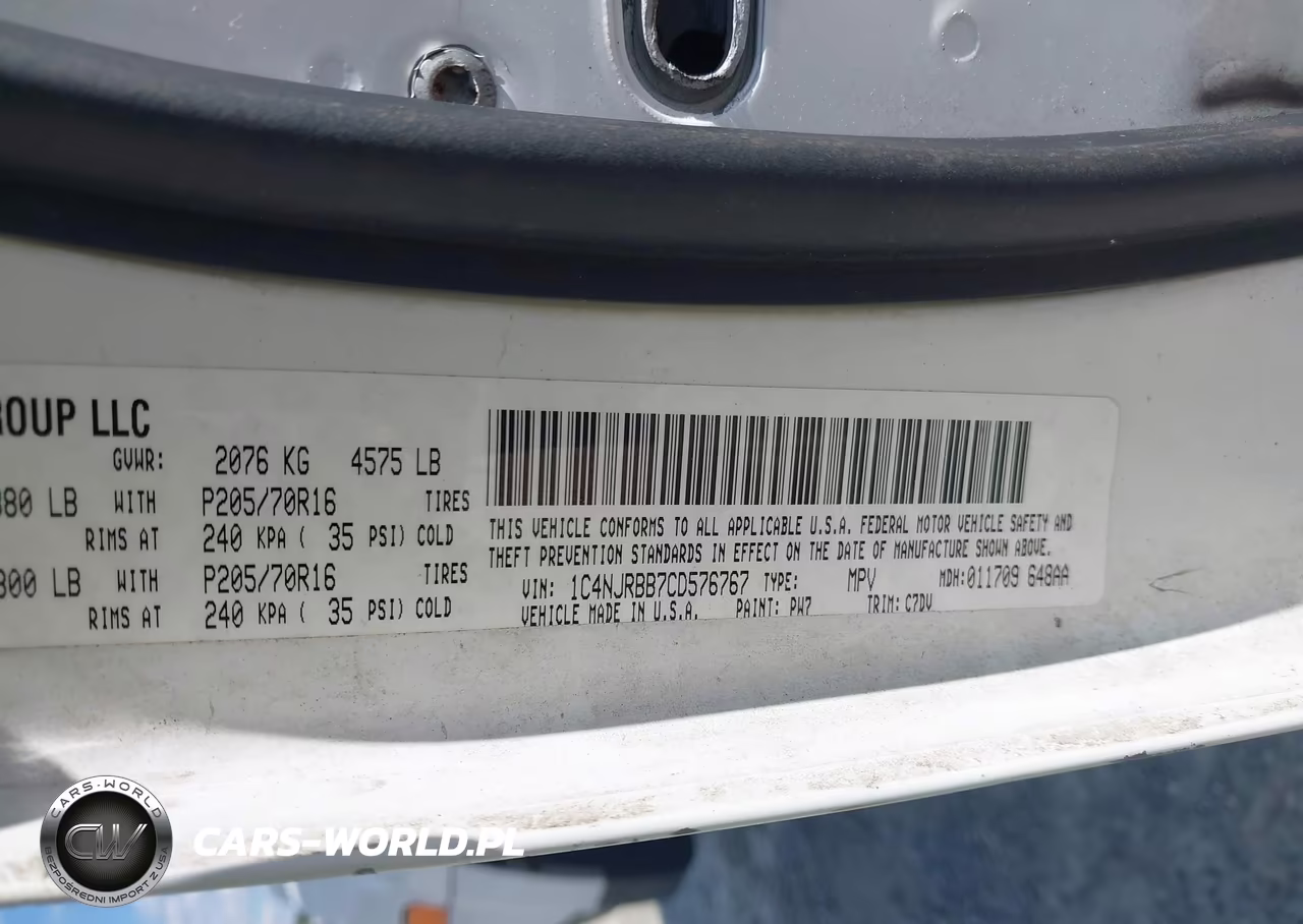 2012 Jeep Patriot Sport VIN:1C4NJRBB7CD576767 - 9