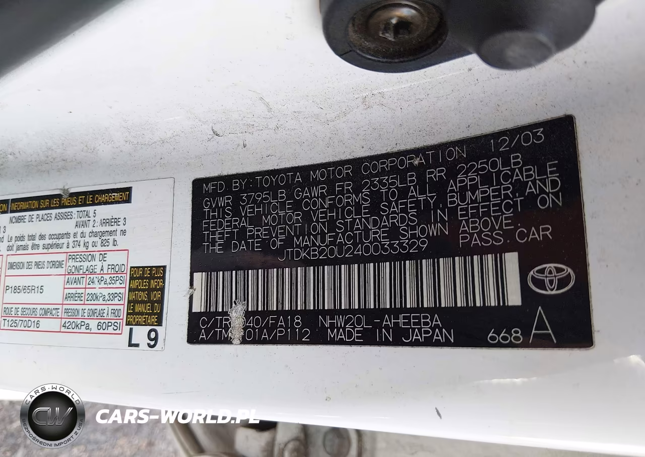 2004 Toyota Prius VIN:JTDKB20U240033329 - 9
