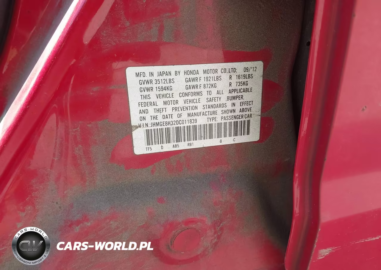 2013 Honda Fit VIN:JHMGE8H32DC011839 - 9