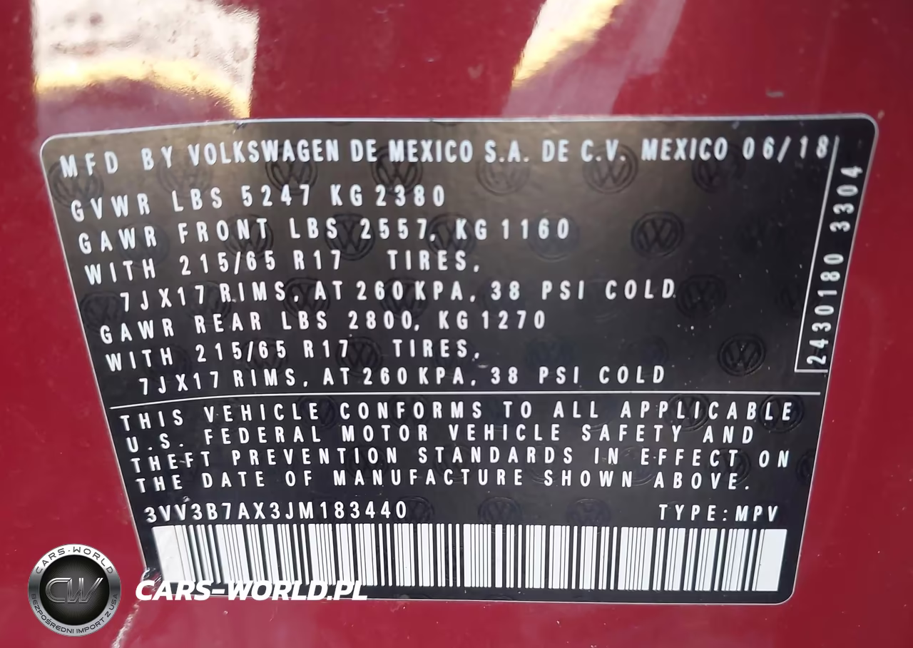 2018 Volkswagen Tiguan 2.0T Se-2.0T Sel VIN:3VV3B7AX3JM183440 - 9