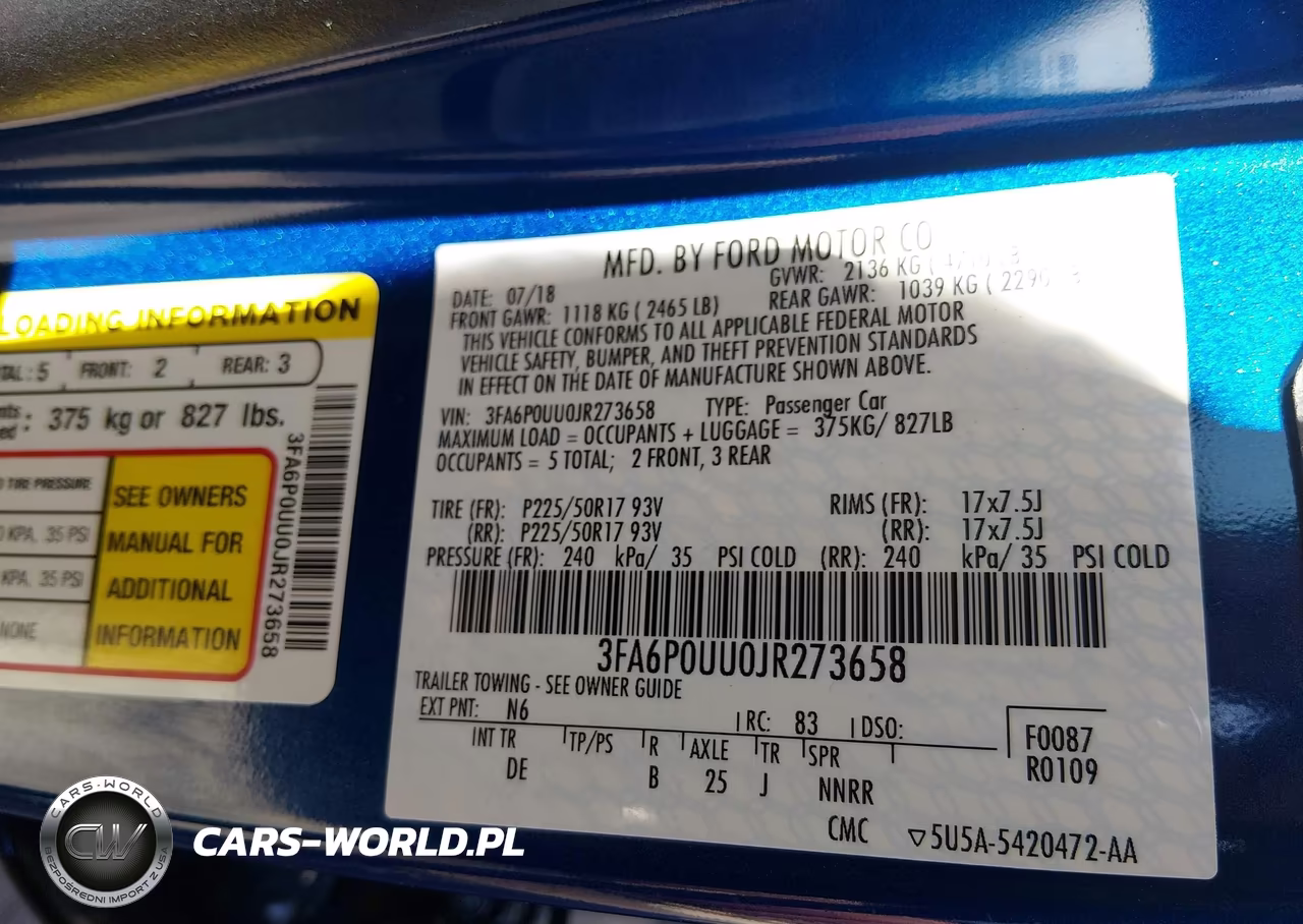 2018 Ford Fusion Hybrid S VIN:3FA6P0UU0JR273658 - 9
