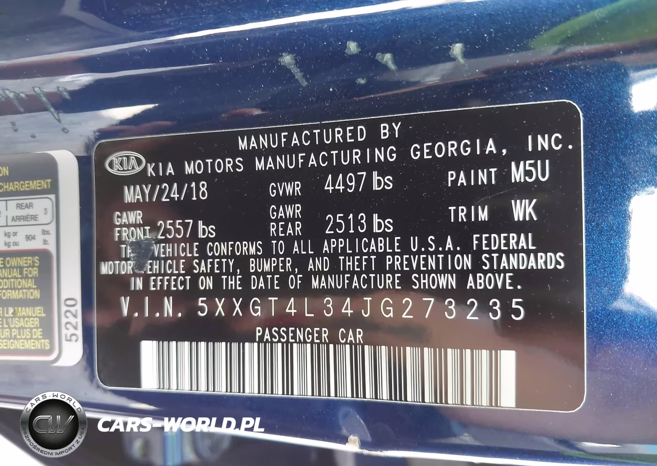 2018 Kia Optima Lx VIN:5XXGT4L34JG273235 - 9