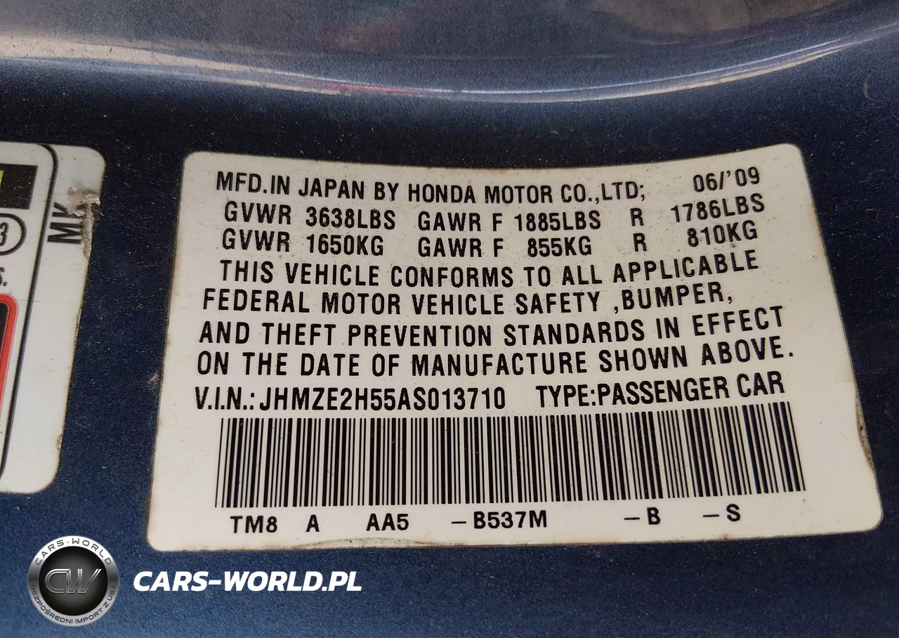 2010 Honda Insight Lx VIN:JHMZE2H55AS013710 - 9