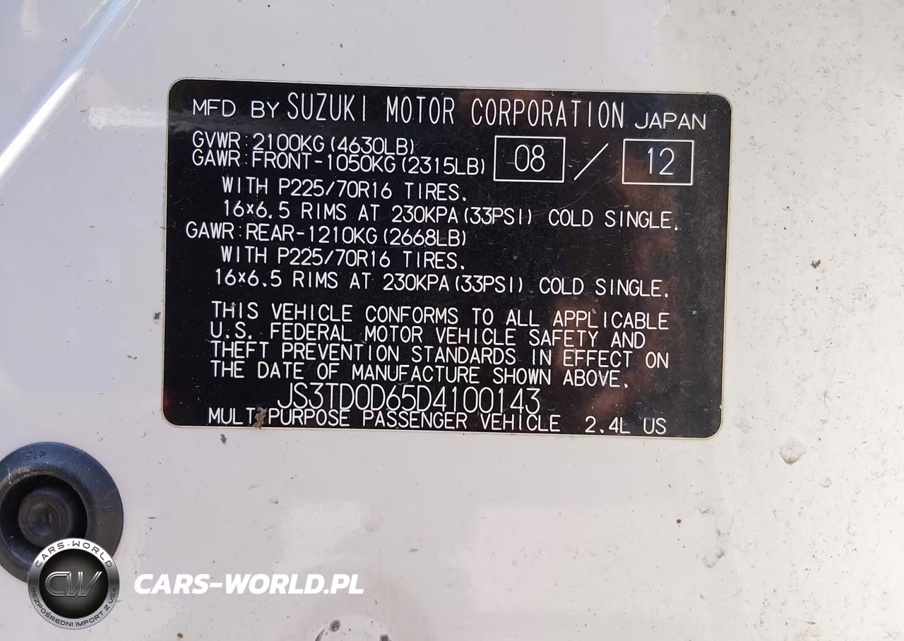 2013 Suzuki Grand Vitara Premium VIN:JS3TD0D65D4100143 - 9
