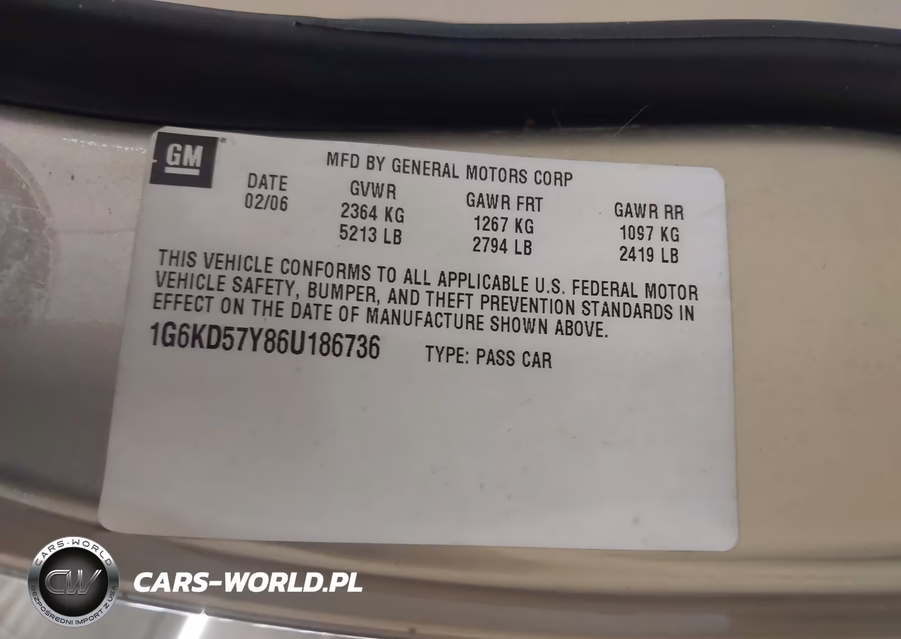 2006 Cadillac Dts 1Sb VIN:1G6KD57Y86U186736 - 9