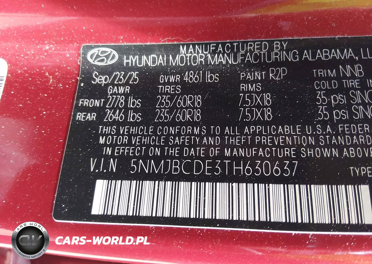 2026 Hyundai Tucson Sel VIN:5NMJBCDE3TH630637 - 9