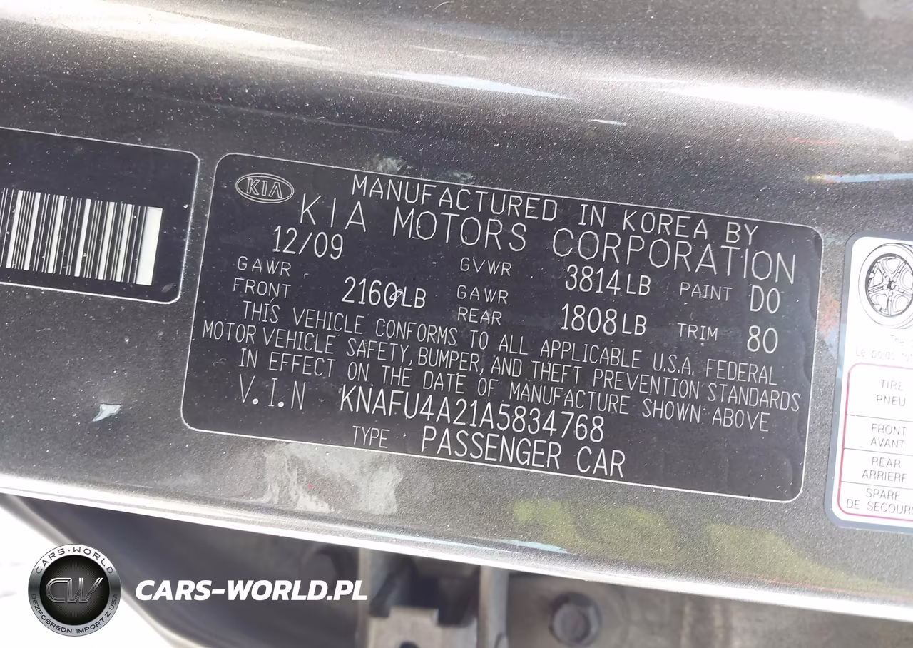 2010 Kia Forte Ex VIN:KNAFU4A21A5834768 - 9