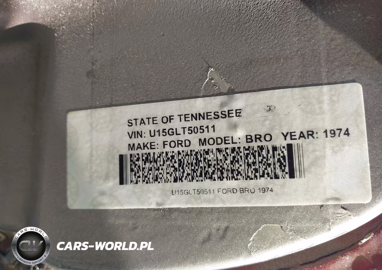 1974 Ford Bronco VIN:U15GLT50511 - 9