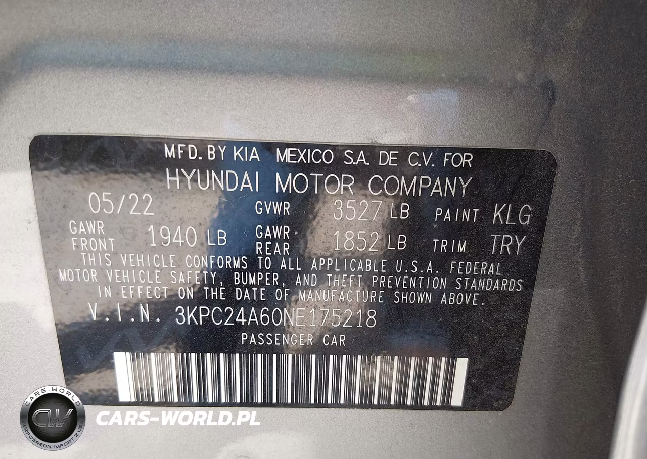 2022 Hyundai Accent Sel VIN:3KPC24A60NE175218 - 9