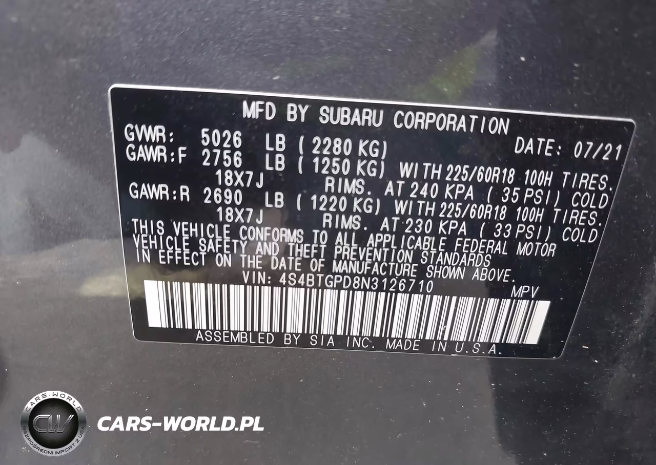 2022 Subaru Outback Touring Xt VIN:4S4BTGPD8N3126710 - 9