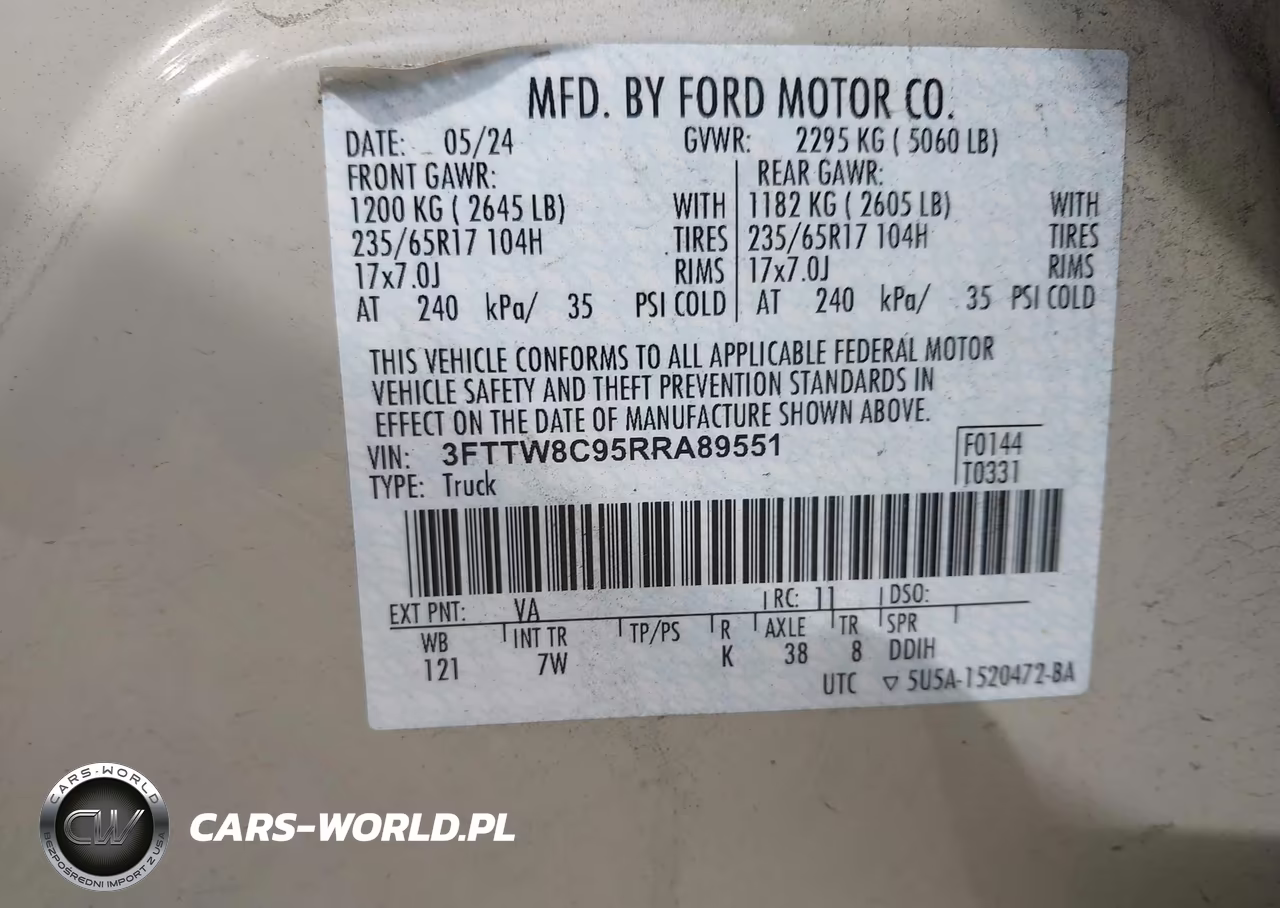 2024 Ford Maverick Xlt VIN:3FTTW8C95RRA89551 - 9