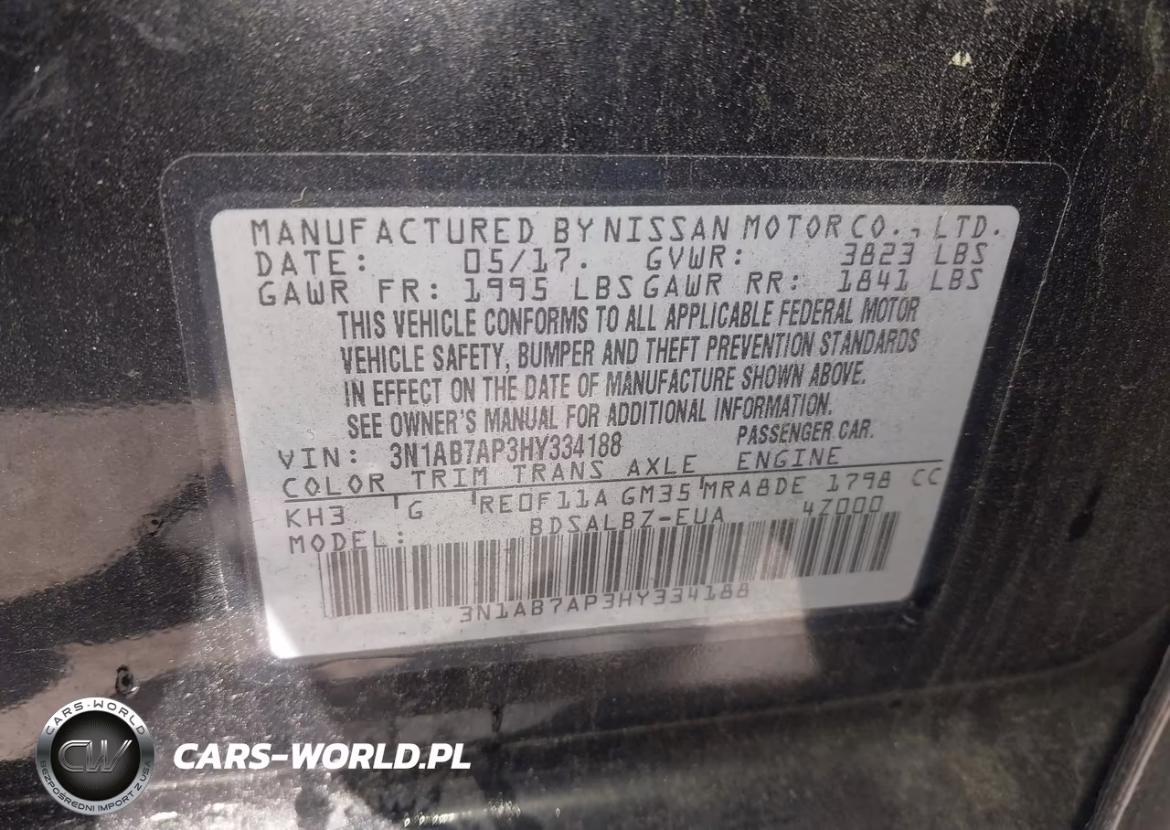 2017 Nissan Sentra S VIN:3N1AB7AP3HY334188 - 9