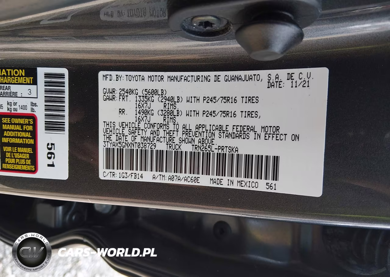 2022 Toyota Tacoma Sr VIN:3TYAX5GNXNT038729 - 9