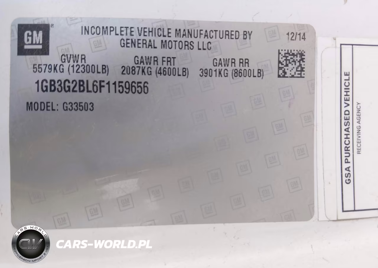 2015 Chevrolet Express Cutaway 3500 Diesel VIN:1GB3G2BL6F1159656 - 9