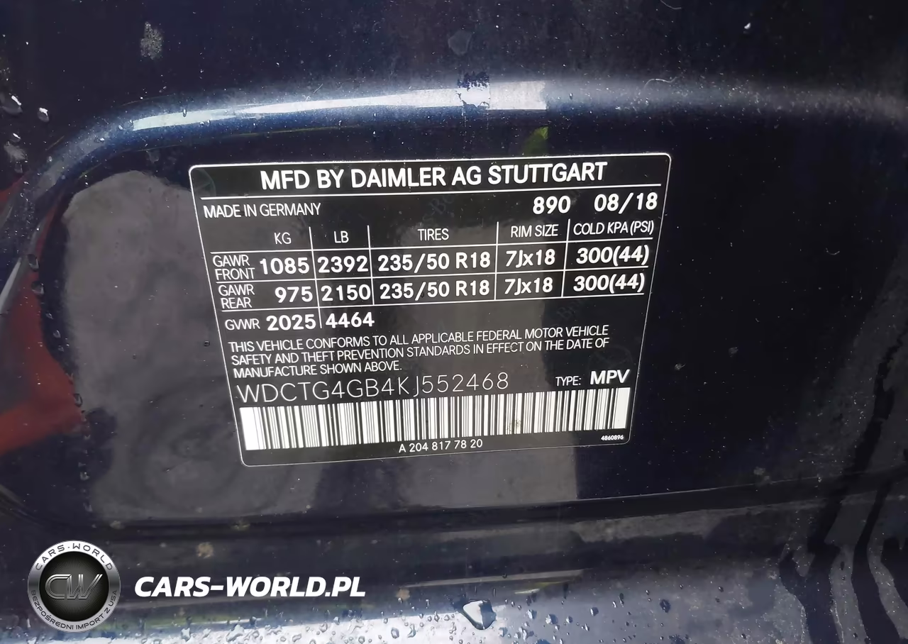 2019 Mercedes-Benz Gla 250 4Matic VIN:WDCTG4GB4KJ552468 - 9