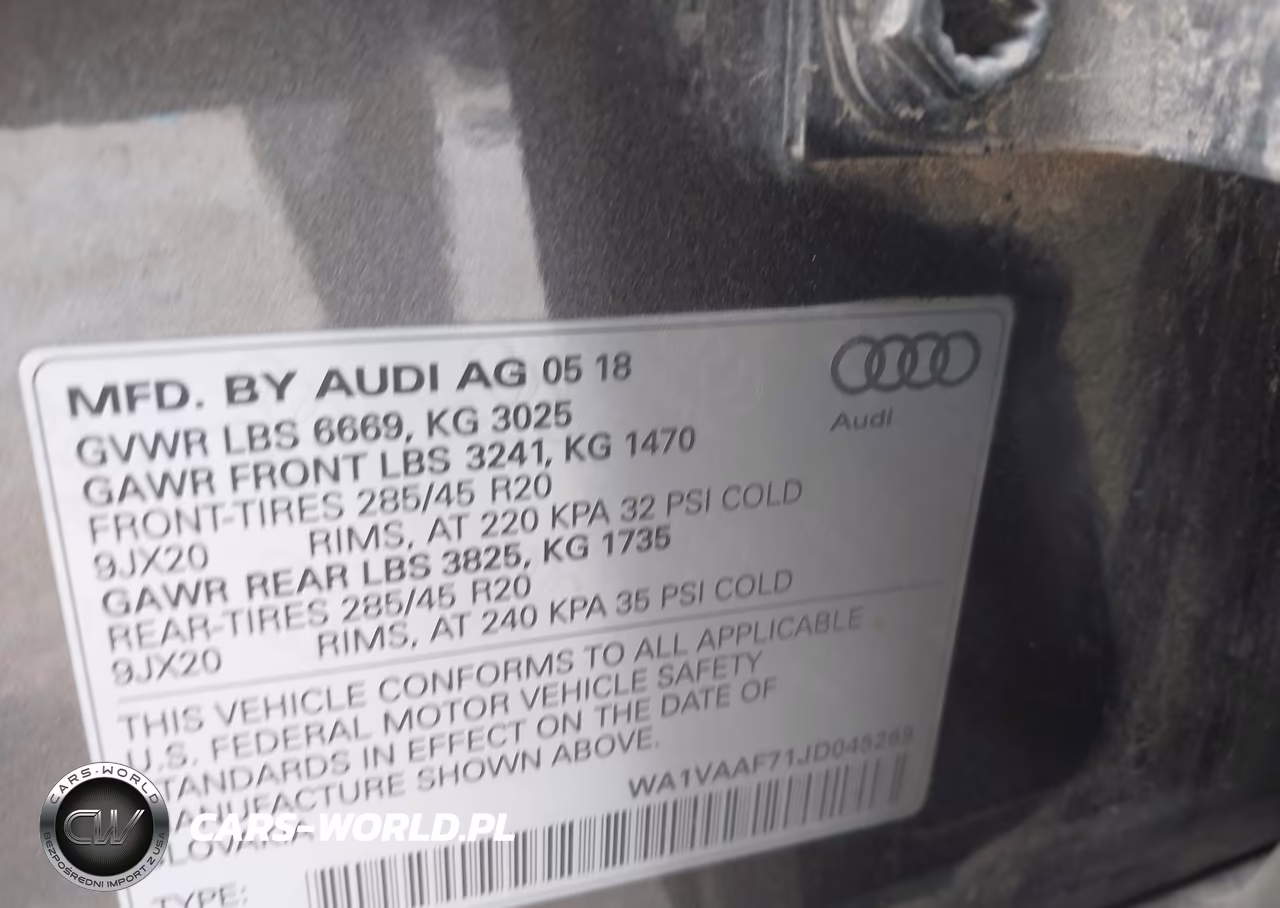 2018 Audi Q7 3.0T Premium VIN:WA1VAAF71JD045269 - 9