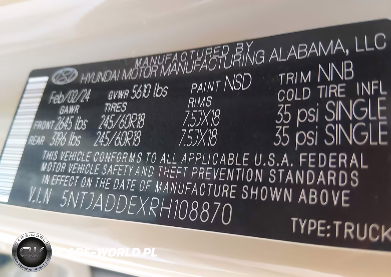 2024 Hyundai Santa Cruz Se VIN:5NTJADDEXRH108870 - 9