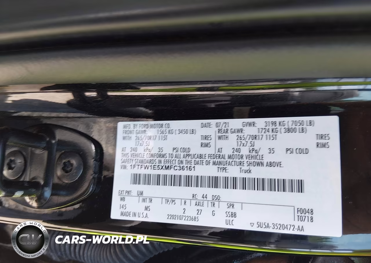 2021 Ford F-150 Xlt VIN:1FTFW1E5XMFC36161 - 9