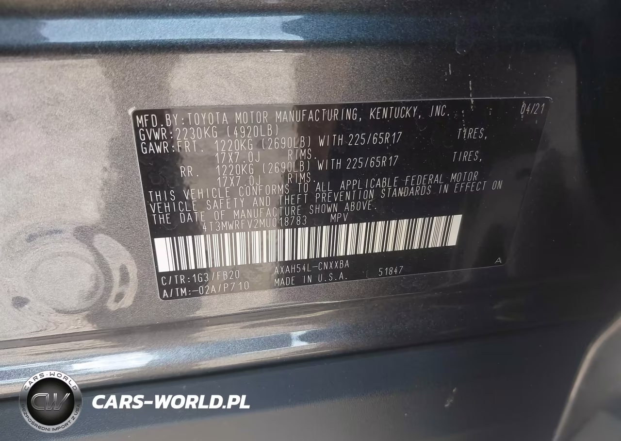 2021 Toyota Rav4 Hybrid Le VIN:4T3MWRFV2MU018783 - 9