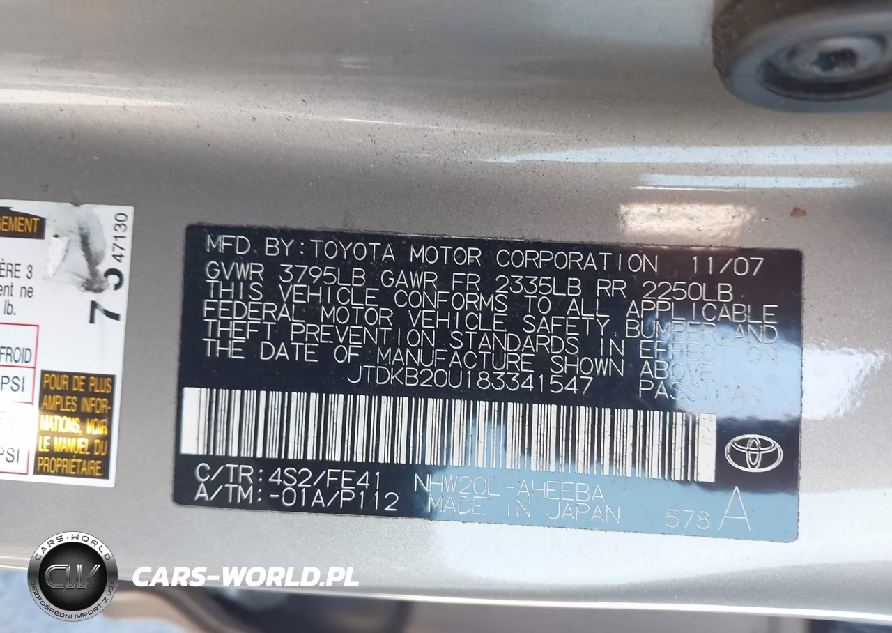 2008 Toyota Prius VIN:JTDKB20U183341547 - 9